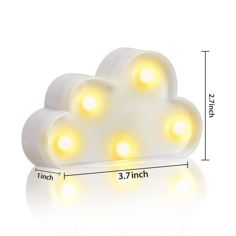 3 Pcs LED Cloud Night Light Can Be Hung On The Wall Kids Room Room Light, Suitable for Birthday Party Holiday Decoration Baby Room Nursery Decoration (Cloud) Clound