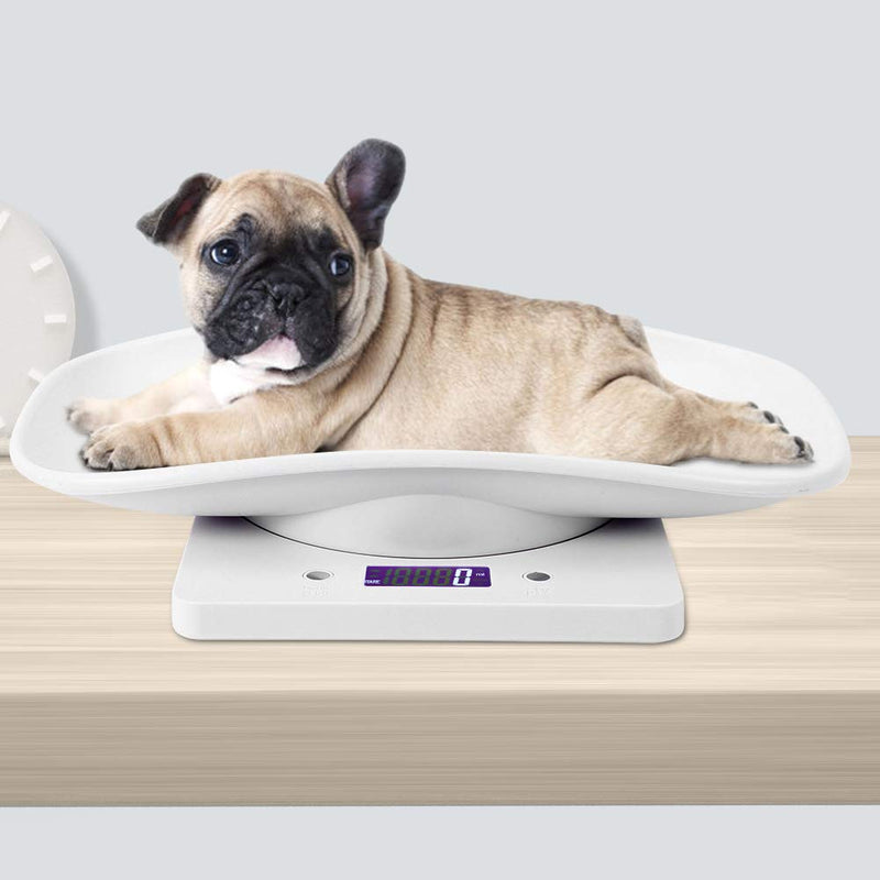 [Australia] - Fdit 10kg/1g Digital Small Pet Weight Toddler Scale Infant Scale Measure Babies Pets Accurately for Cats Dogs Measure Tool Electronic Kitchen Scale 