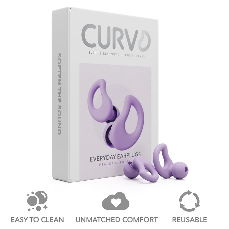 [Australia] - Everyday Earplugs – Ultra Soft, Customizable Sleep, Travel, Sensitivity, Noise Protection, for Sound Canceling Isolation, up to -30dB Reduction, NRR 15, Reusable and Sustainable (Purple) Purple 