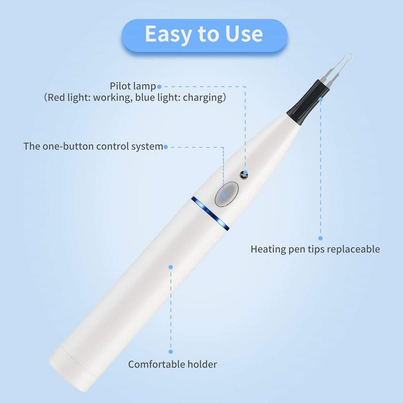 [Australia] - Gutta Percha Point Cutter with 4 Tips, Dental Tooth Gum Endo Obturation System with Heated Pen, Dentist Breaker Cutter Tools 