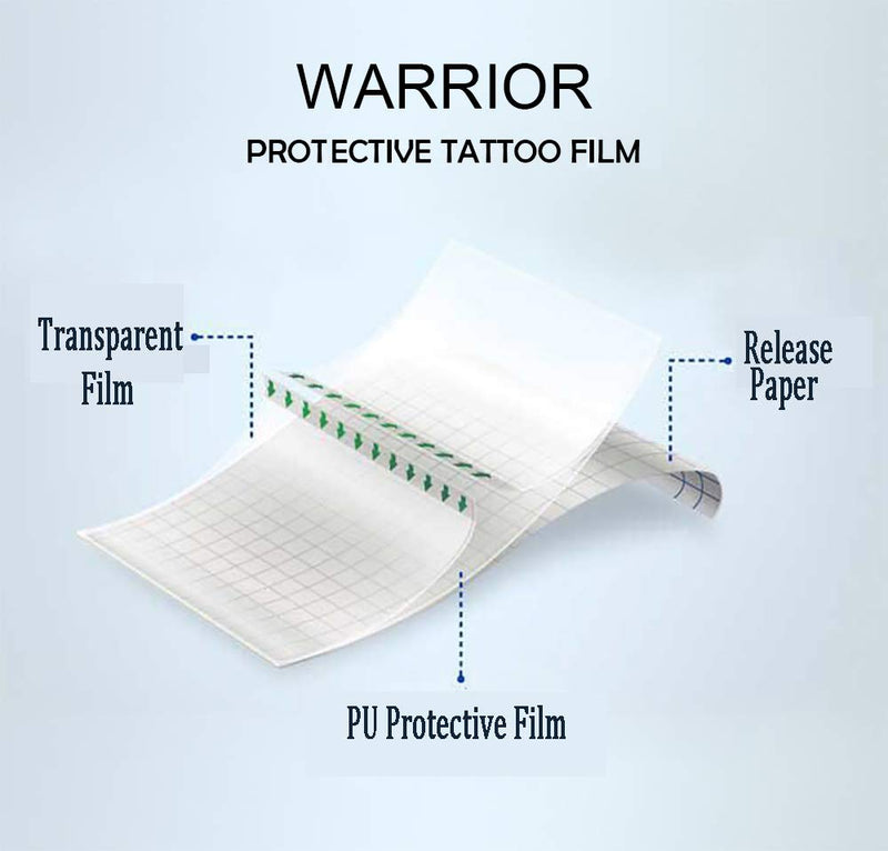 WARRIOR Protective Tattoo Film Bandage 15cm x 10m Roll Breathable Waterproof Aftercare Bandage Tape Tattoo Care