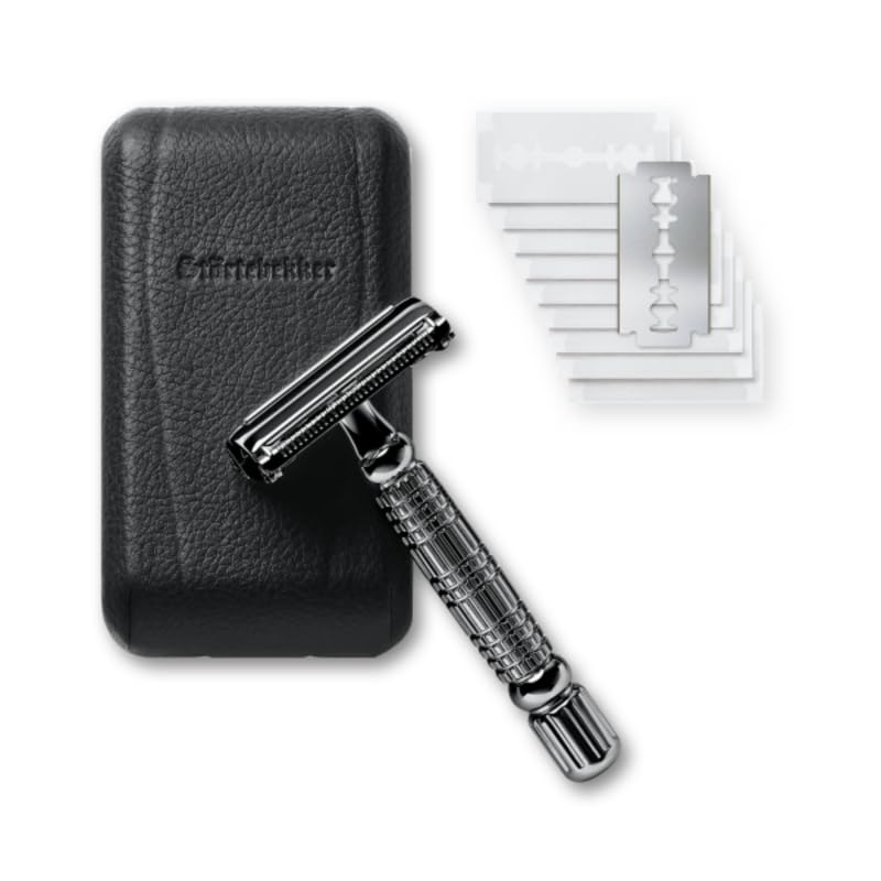 [Australia] - Störtebekker® Premium shaving stand 'Hamburg' made of stainless steel in black - suitable for (Störtebekker®) safety razors 'Hamburg' - high-quality accessories - non-slip base - solid stand - 125g #1 Black 