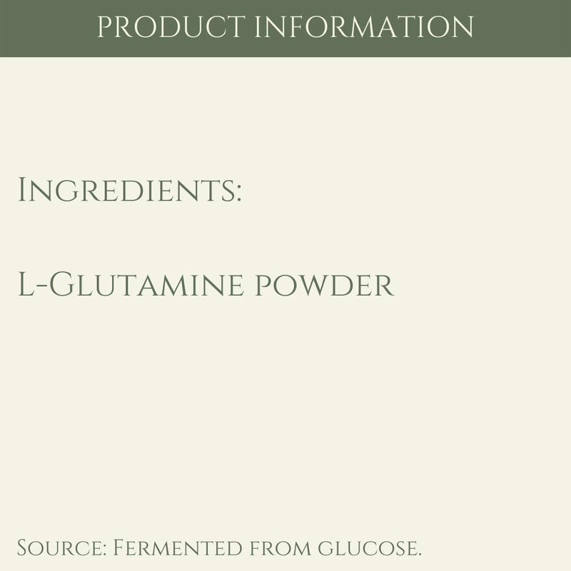 Pure L-Glutamine Amino Acid Powder - Unflavoured - Vegan - Free from Preservatives - Made in UK - 100g