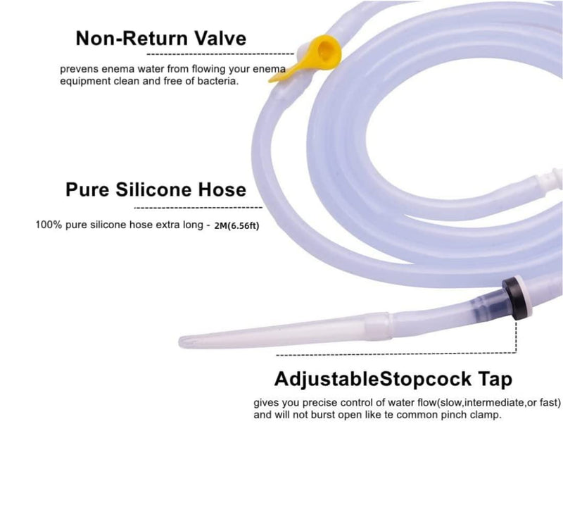 [Australia] - Enema Kit Replacement Part Silicone Enema Hose Colon Cleansing Accessories 