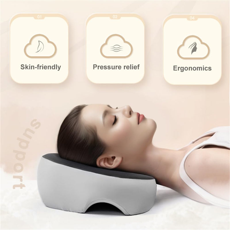 [Australia] - chislim Face Down Recovery Pillow with Adjustable Strap for Eye Surgery & Vitrectomy | Prone Sleeping Headrest with Removable Cover | BBL Post-Surgery Support Equipment (Grey) Grey 
