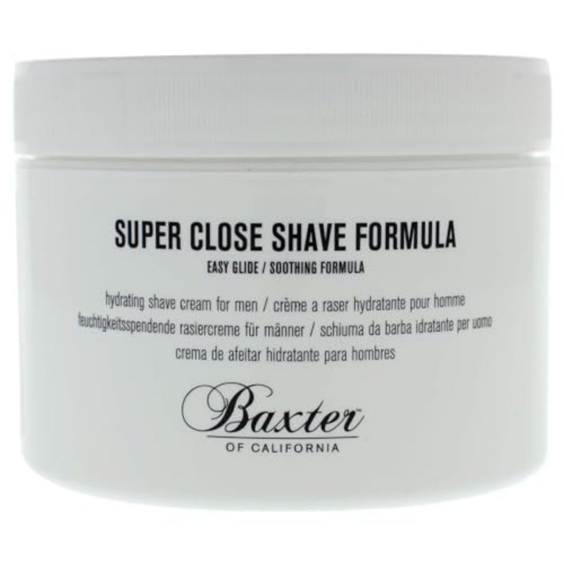 Baxter of California Super Close Shave Formula for Men | Easy Glide| Soothing Formula | Tea Tree Oil, Witch Hazel & Peppermint 8 Fl Oz (Pack of 1)