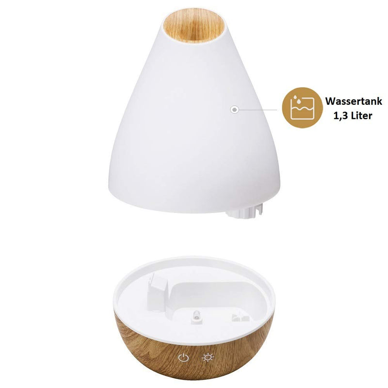 [Australia] - Promed Al-1300 Ws Aroma Diffuser 1300 ml, Ultrasonic Humidifier 1.3 Liters, Humidifier, Room Humidifier, Electric Fragrance Lamp Wooden Design with 7 Colors LED Light, Aroma Diffuser, Aromatherapy 