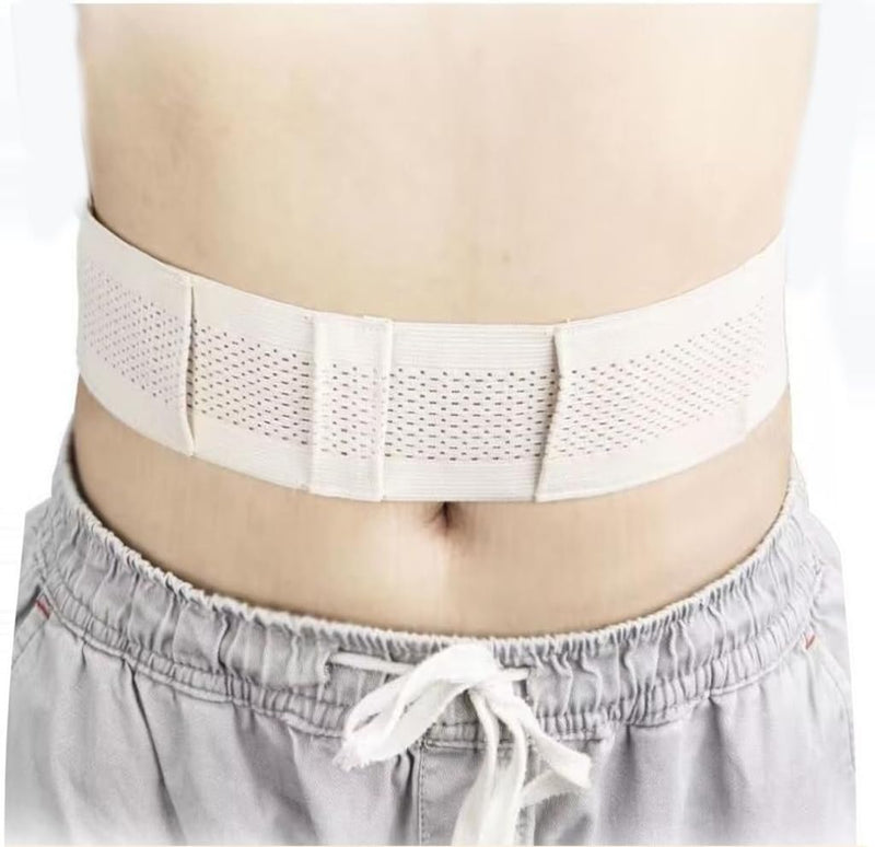 [Australia] - Peritoneal Dialysis Belt, PD Belts Dialysis for Men Women, Feeding Tube Belt, PD Catheter Belt, G Tube Holder Belt, Peritoneal Dialysis Catheter Accessory for Stomach Feeding Peg J Tube (M, Beige) M 