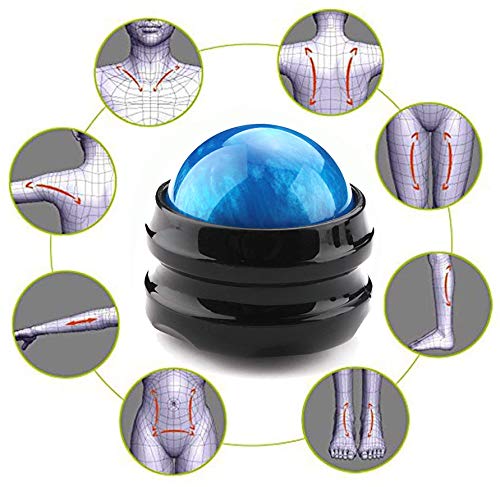 [Australia] - Massage Roller Ball,2-Pack Handheld Massage Therapy and Relax Tool for Sore Muscles,Joint Pain Relief Relaxing,Full Body Deep Tissue Massage(Blue&Purple) Black 