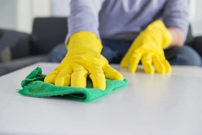 [Australia] - SteadMax 3/6 Pairs Cleaning Gloves, Reusable Natural Rubber Dish Gloves, Latex Non-Slip Gloves for Kitchen and Household… Large 3 Pack 