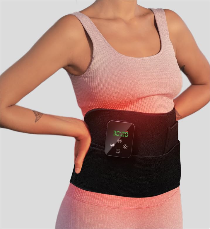 [Australia] - Red Light Therapy, Cordless Infrared Therapy Pad for Back Knee Leg Pain Relief, Portable 660nm 850nm Wireless Red Infrared Light Therapy Wrap Belt with Rechargeable Controller Gift for Women Men 