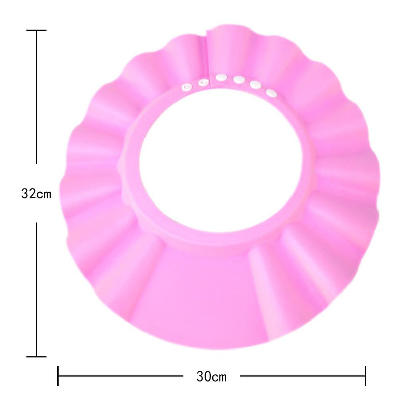 [Australia] - Safe Shampoo Shower Bathing Protection Bath Cap Soft Adjustable Visor Hat for Toddler, Baby, Kids, Children (pink) Pink 