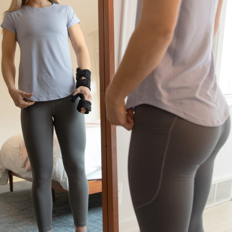 BraceAbility Soft Resting Hand Splint - Stroke Brace Right or Left Hand Immobilizer for Finger Contractures, Post-Surgery Recovery, Carpal Tunnel Syndrome, Ulnar Nerve Damage Relief (S - Right) Small Right