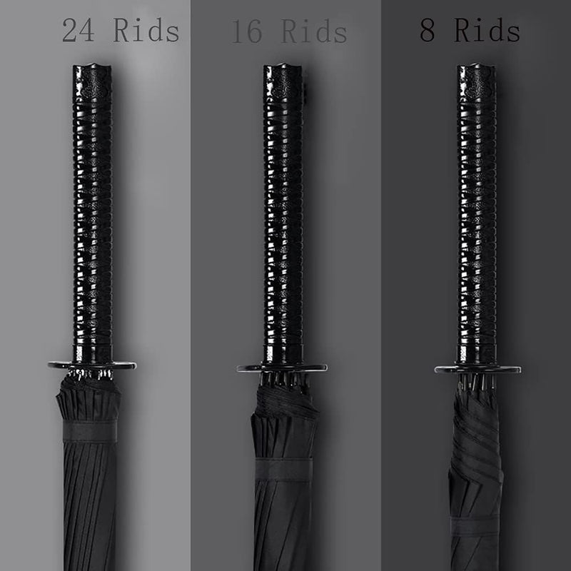 WPOZD Samurai Umbrella Semi-automatic Samurai umbrella is a creative gift for wind and rain protection outdoors 24 bone