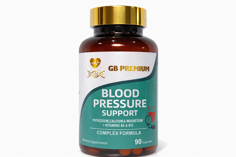 Blood Pressure Support Supplement, with Potassium, Calcium, Magnesium, Vitamins B6 & B12, 90 Capsules
