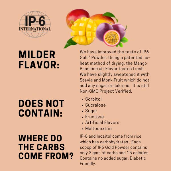 [Australia] - IP-6 Gold Powder with an Improved Mango Passionfruit Flavor, 60 Servings 