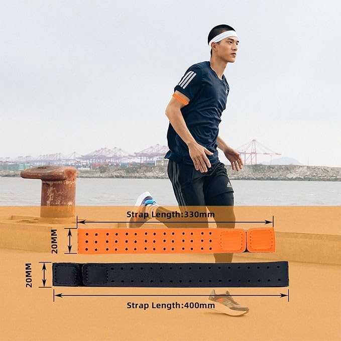[Australia] - Replacement Armband Strap Compatible with OTF, Orange Theory Fitness Band orange+black 