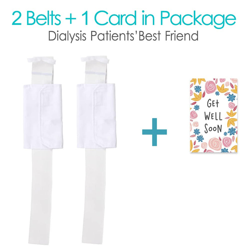 [Australia] - [2 Pack] Peritoneal Dialysis Belt Comfortable Cotton PD Catheter G-Tube Feeding Tube Peg Holder Dialysis Accessories for Stomach Women Men Adults White Medium (Pack of 2) 