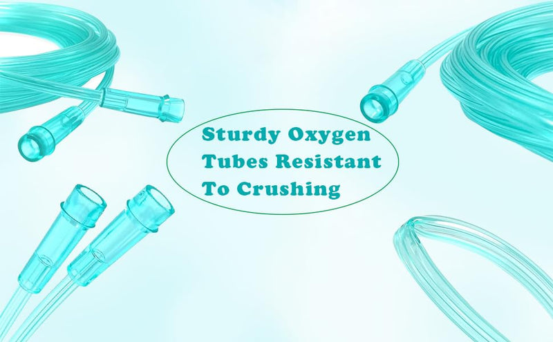 [Australia] - Oxygen Tubing, 16.4 ft, 2 Pack, Green, Crush Resistant with Connectors 