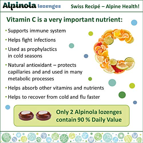 [Australia] - Alpinola Lozenges, Menthol, 20 Herbs and Vitamin C, Sugar Free Stevia, 17 Count Stevia Sugar Free 