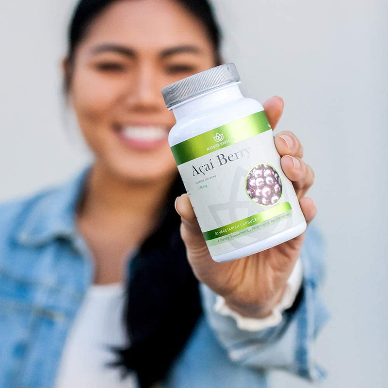 [Australia] - Nature Restore Organic Acai Berry Supplement, Freeze Dried, 90 Acai Berry Capsules, Non GMO, Gluten Free, Vegan 