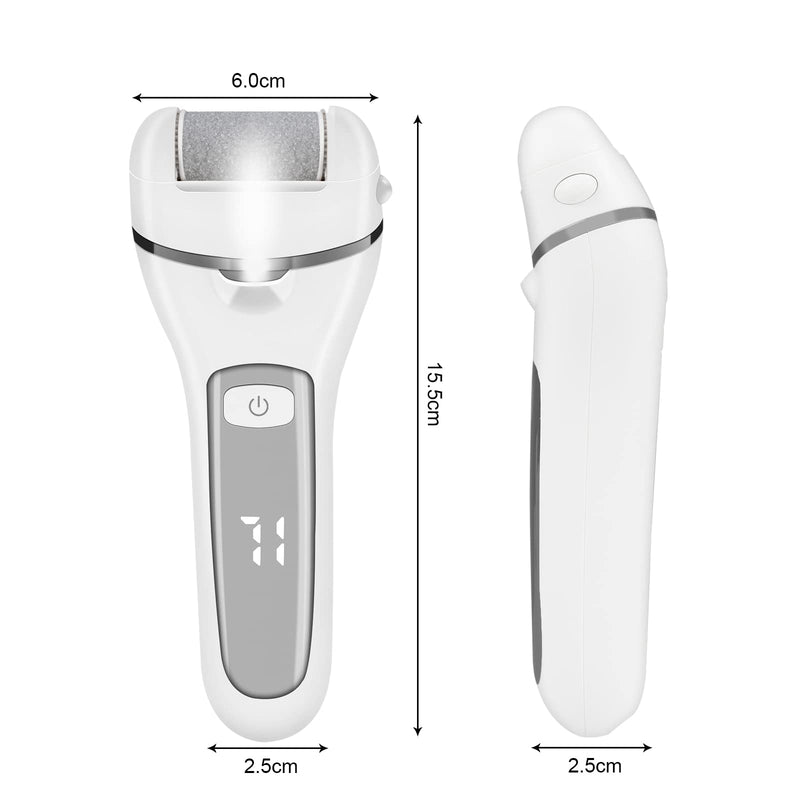[Australia] - Czemo Electric Callus Remover Rechargeable Callus Planer with 3 Replacement Rollers Waterproof Callus Rasp Foot Care for Feet, 2 Speeds 