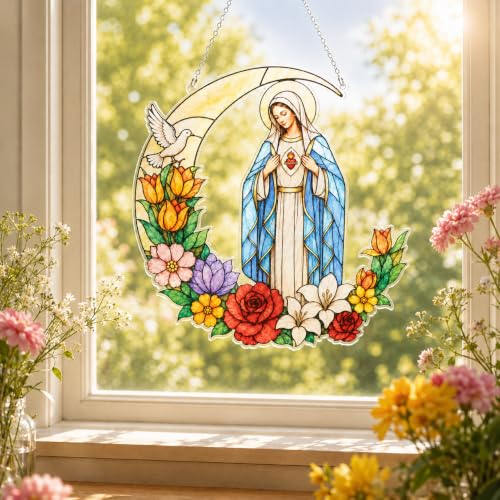 7in Blessed Virgin Mary Hanging Ornaments Gift for Women, Birthday