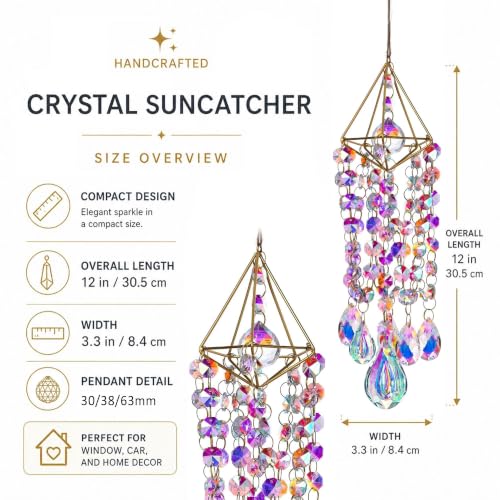 Crystal Suncatchers for Window Hanging Rainbow Maker Sun Catchers Indoor