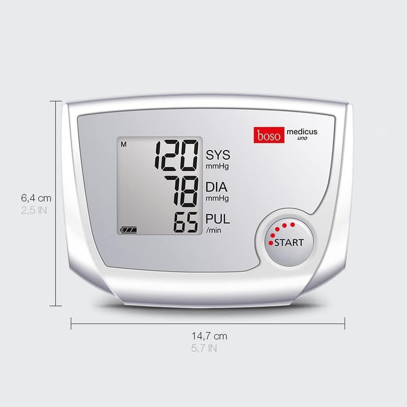 [Australia] - boso medicus uno – upper arm blood pressure monitor with one-button operation, large display and arrhythmia detection – incl. cuff (22-32cm) 