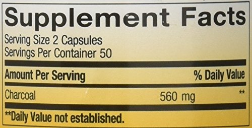 [Australia] - Nature's Way Activated Charcoal; 560 mg Charcoal per serving; 100 Capsules 