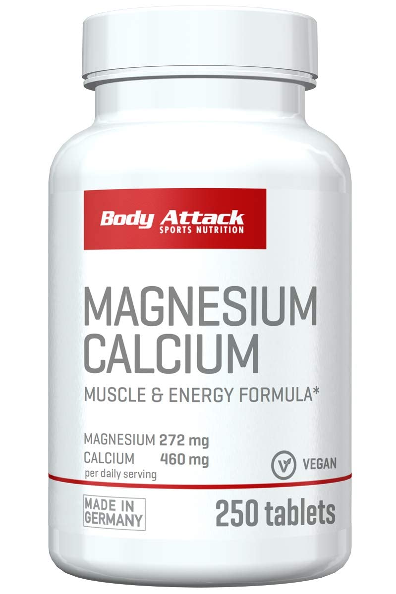 [Australia] - Body Attack Magnesium+Calcium, 1 pack (1x 250 tablets) 