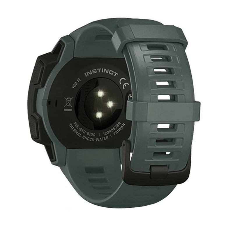 [Australia] - Replacement Band Compatible with Garmin Instinct, 22mm Smartwatch Accessory Wrist Soft Silicone Band Strap for Garmin Instinct 2 / Instinct Esports/Solar/Tide/Tactical Graphite Gray 