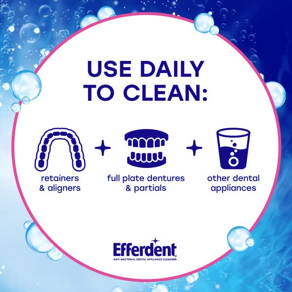 Efferdent Retainer & Denture Cleaner Tablets, Complete Clean, 44 Count, (Pack of 3) standard