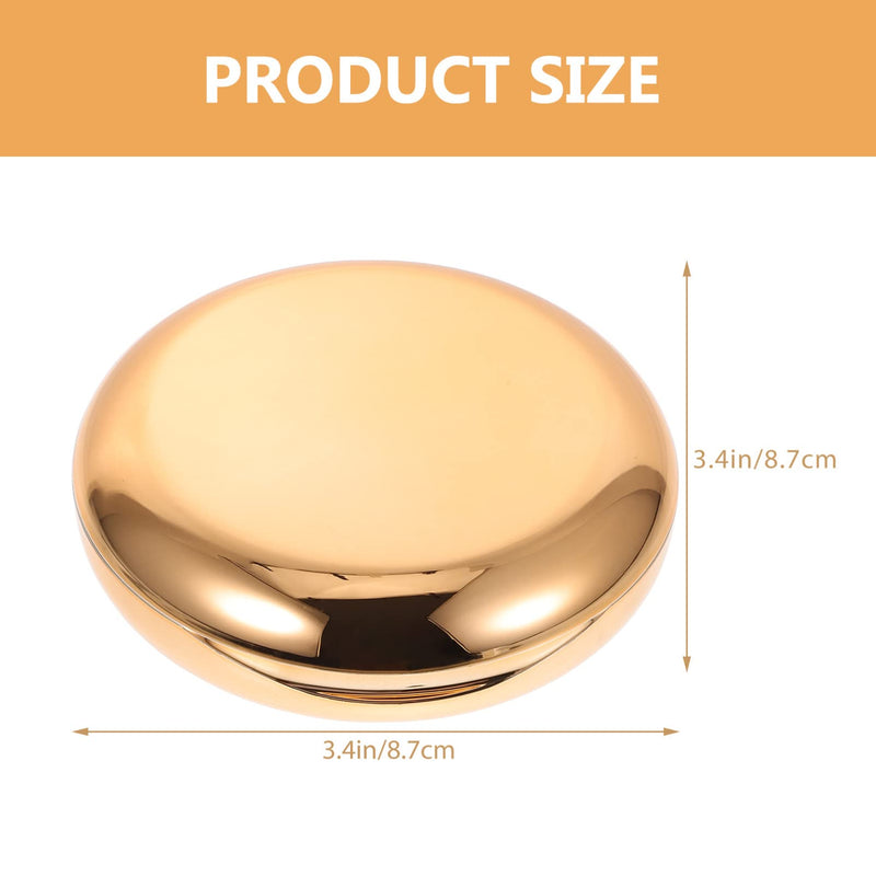 [Australia] - HEALLILY denture box, braces box with mirror, denture box, denture box, denture box, denture storage box, dental box for bite splint, grinding splint, dental care, golden 