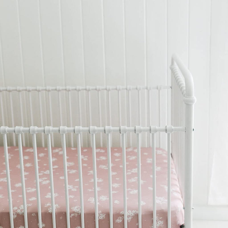 [Australia] - 2-Pack Crib Sheet for Standard Crib Mattress (Antique Rose) - Premium Fitted Sheets - Buttery Soft Cotton Blend Antique Rose Crib Sheets 