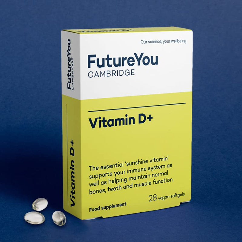 Vitamin D+ Softgel Capsules - Vegan Highly Bioavailable Sunflower Formulation - 28 Day Supply