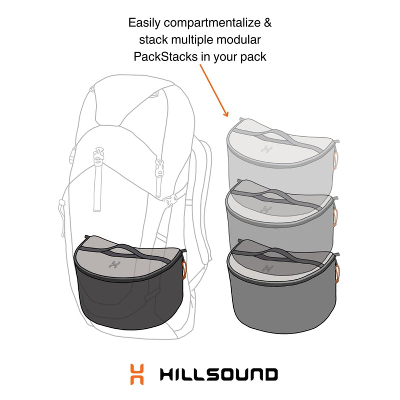 Hillsound PackStack Pro Storage Cubes, Waterproof Packing Cubes, Backpacking & Camping Space-Saving Modular Pack Organizers (Mint, SHORT Fits 60L+ Pack) Mint