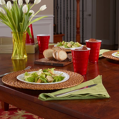 [Australia] - Hefty Party On Disposable Plastic Cups, Red, 18 Ounce, 50 Count 50 Count (Pack of 1) 