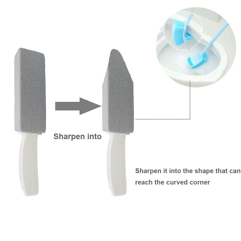 [Australia] - Pumice Stone for Cleaning Toilet Bowl with Handle, Pumice Stick Pumice Scouring Pad for Cleaning, 4 Pack 