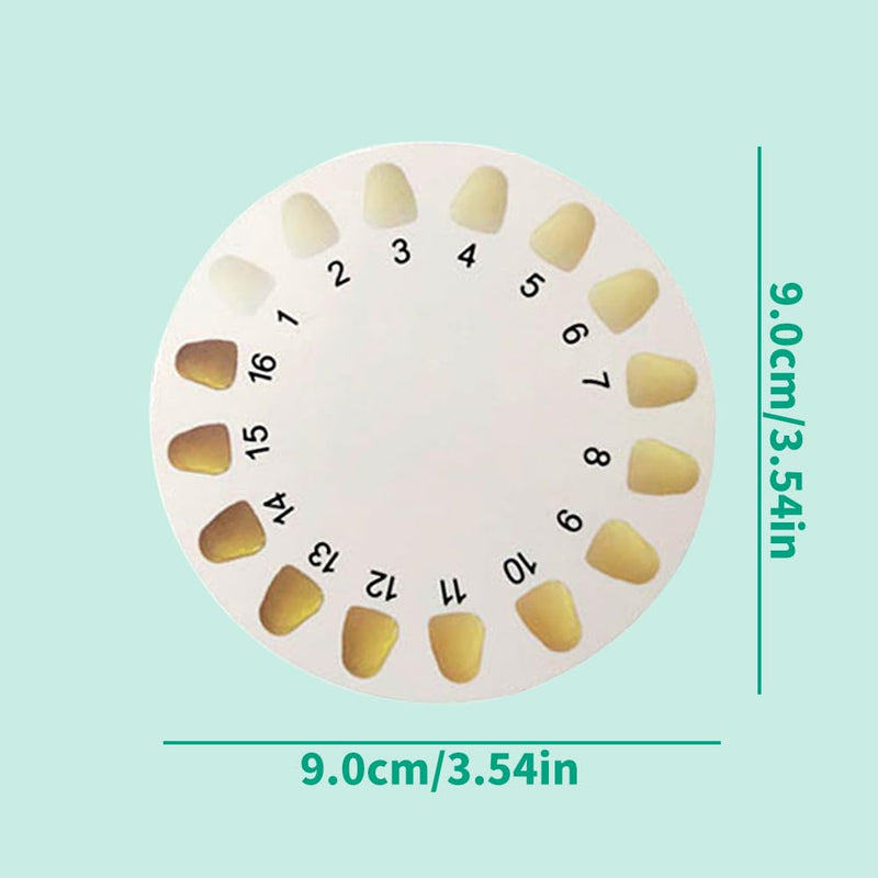 [Australia] - Uadme Teeth Color Cards, 3 Pcs Tooth Color Comparison Charts, Teeth Whitening, Shading, Dental Tooth Guide, Color Tracking Cards for Clinic, Hospital 