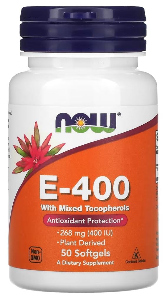 [Australia] - Now Foods - Vitamin E-400 (Natural Mixed Tocopherols) | Skin and Immune System Support - 50 Softgels 