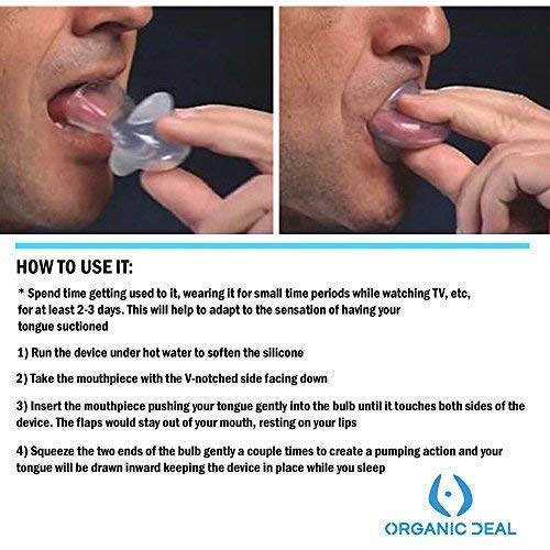[Australia] - Organic Deal Anti Snoring Device - Anti Snoring Tongue Holder Prevent Snoring - Snoring Stopper - Best Help Against Snoring - Better results than snoring stopper clips or spray 