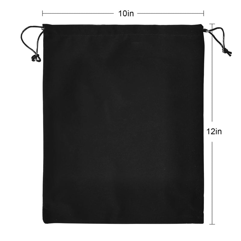 [Australia] - Black Velvet Cremains Urn Bag for Human Ashes - For Use Inside the Urn - Size 10" X 12" (230 Cubic Inches Capacity) - Includes a Resealable PE Material Ashes Storage Bag Black Large 