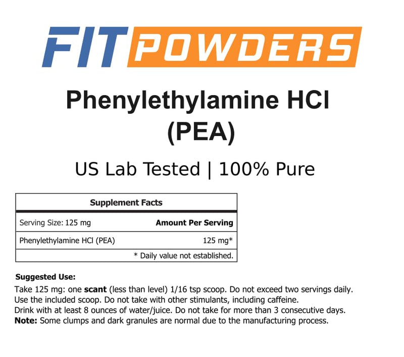 [Australia] - Beta Phenylethylamine HCl Pea Powder (Phenethylamine), Phenylethylamine Powder for Serotonin, Dopamine, and Energy Boost 0.88 Ounce (Pack of 1) 
