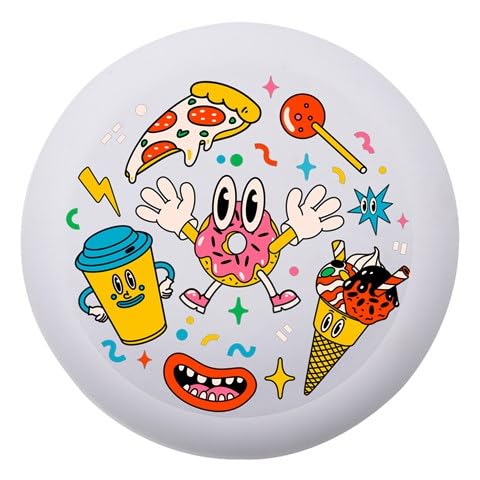 Retainer Case Pizza Party Orthodontic Case With Mirror Compatible with Invisalign Aligner Remover Tool Travel Essentials Gift for Girlfriend Boyfriend Family Kids Friends for Travel School Work One Size White Food