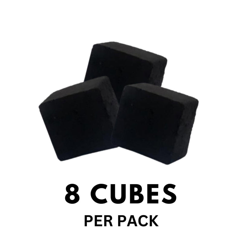 [Australia] - 100% Natural Coconut Premium Hookah Shisha Narguile Charcoal, 31MM RAKSASA Edition, 2+ Hours Burn Time, Non-Quick Lighting, Odor-Free, Eco-Friendly, (8 Large Cubes) 8 Large Cubes 