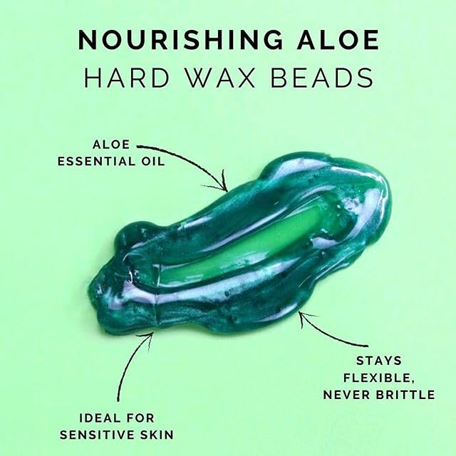[Australia] - GiGi Hard Wax Beads for Sensitive Skin – Nourishing Aloe, Wax Beads for Hair Removal, Perfect for Face, Body, Bikini, Brazilian Waxing, 14 oz 14 Ounce (Pack of 1) 