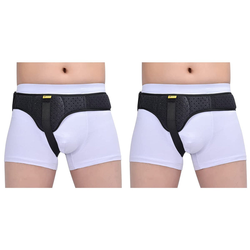Tenbon Hernia Belt Truss for Men and Women Left or Right Side Supportive Groin Pain Truss With Removable Compression Pads For Pre or Post-Surgical Scrotal, Femoral, Comfortable Adjustable Waist Strap