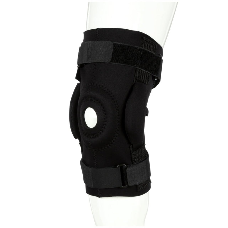 [Australia] - ACE Brand Hinged Knee Brace, Provides Firm, Stabilizing Support and Compression to Muscles and Joints, Adjustable Knee Brace with Knee Straps, Right or Left Knee Brace, One Size Fits Most 