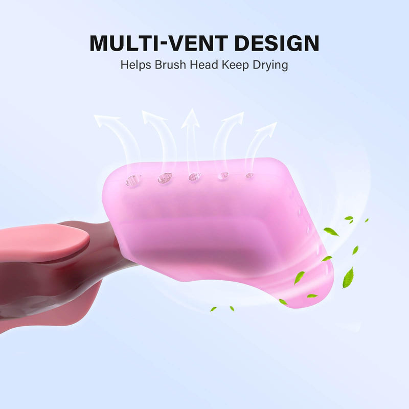 [Australia] - Anbbas 4pcs Premium Hard Denture Brush with a Toothbrush Cover Cap for Denture Care False Teeth Cleaner Tool Green and Red Brush & Cover 